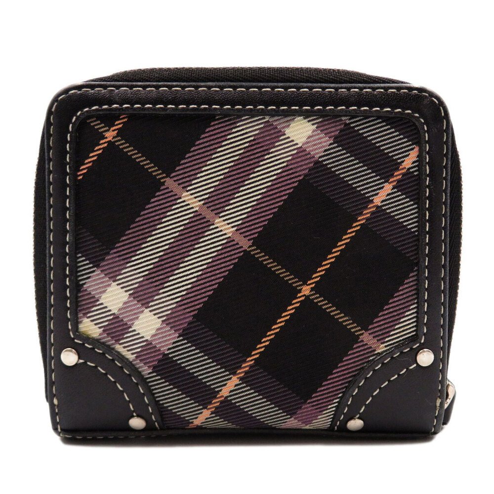 Burberry Bifold Wallet Label Blue Canvas